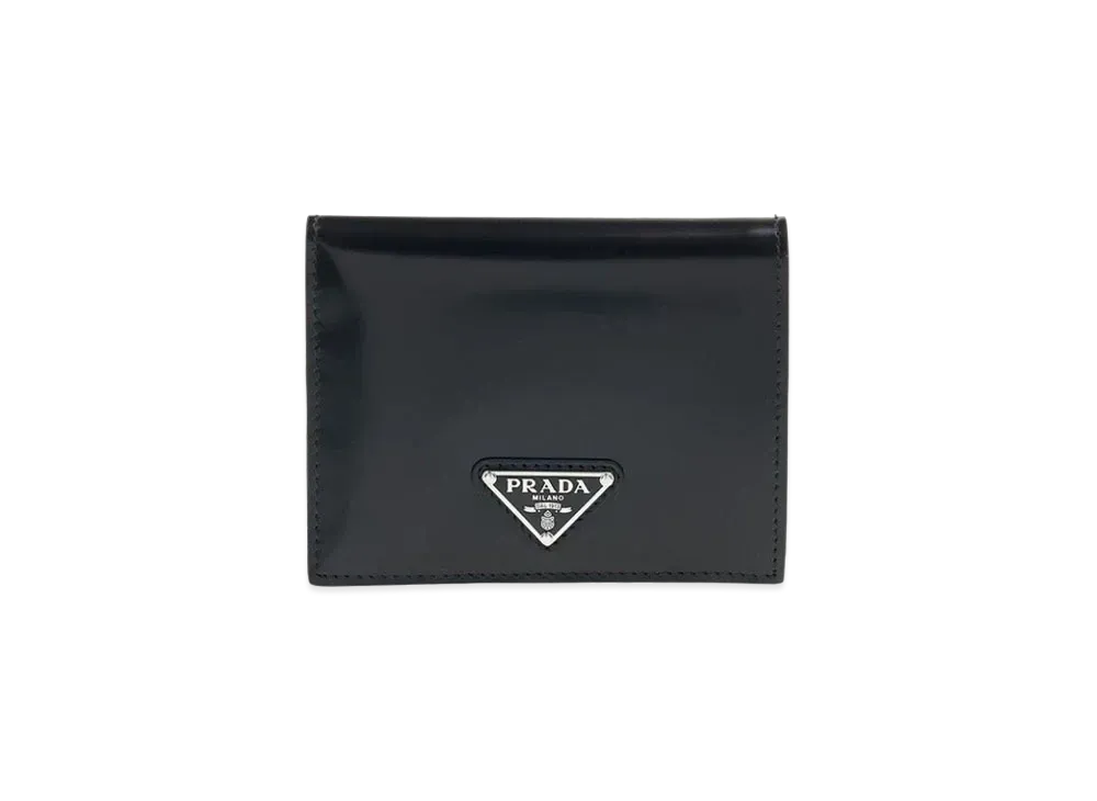 PRADA Brushed Leather Wallet "Black"