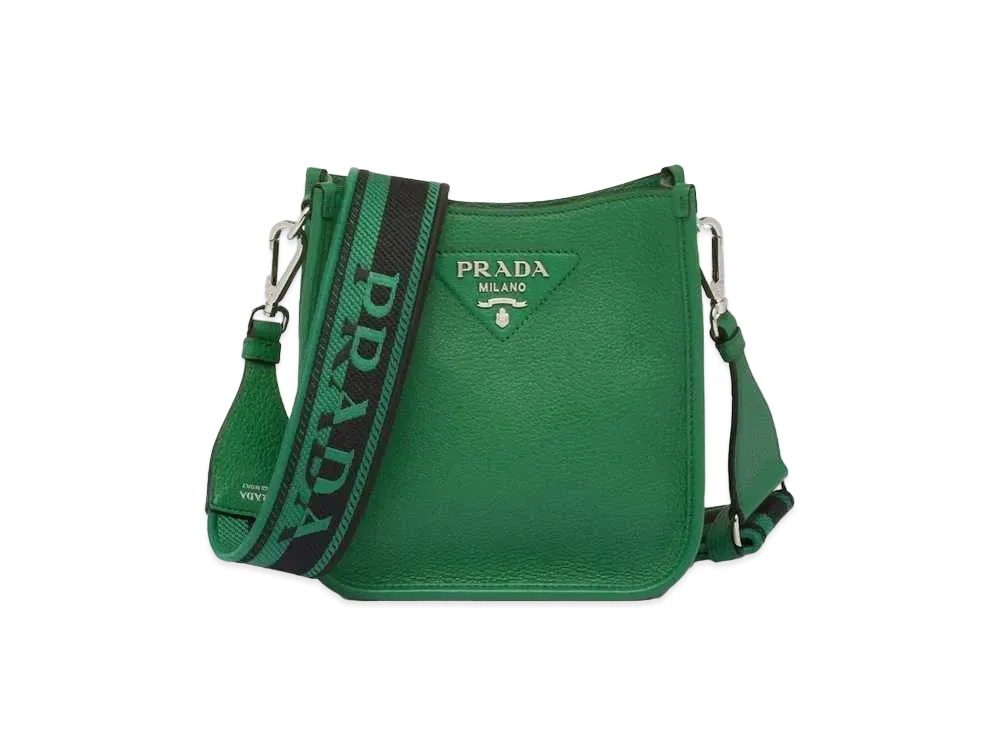 PRADA Leather Mini Shoulder Bag "Green"