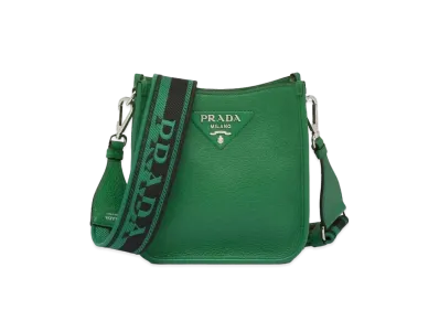 PRADA Leather Mini Shoulder Bag "Green"