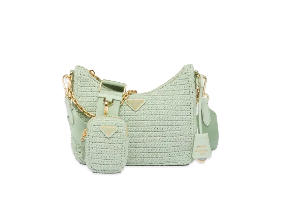 PRADA Re Edition 2005 Crochet Bag "Aqua"