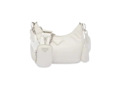 PRADA Padded Nappa Leather Prada Re Edition 2005 Shoulder Bag "White"