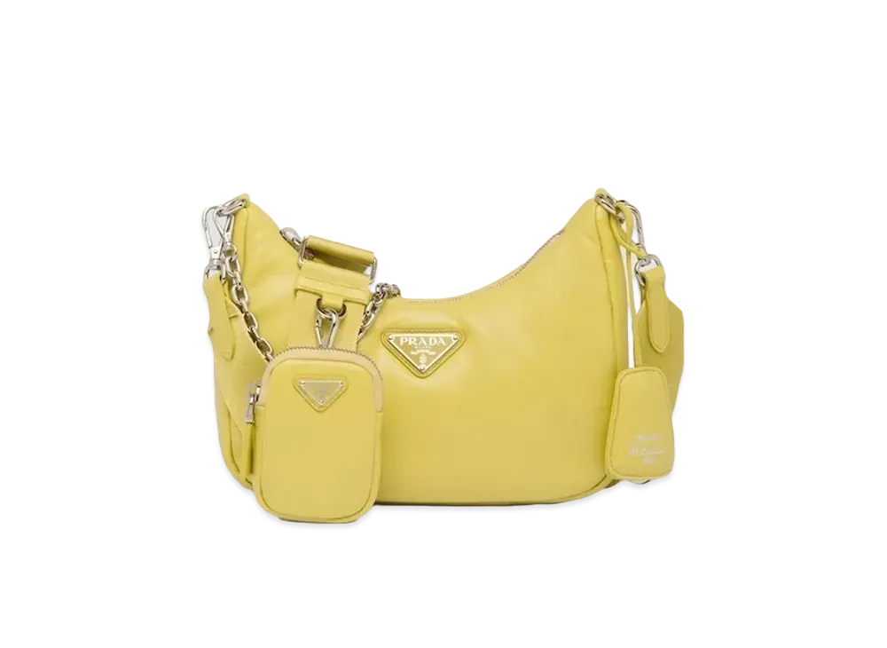 PRADA Padded Nappa Leather Prada Re Edition 2005 Shoulder Bag "Citron Yellow"