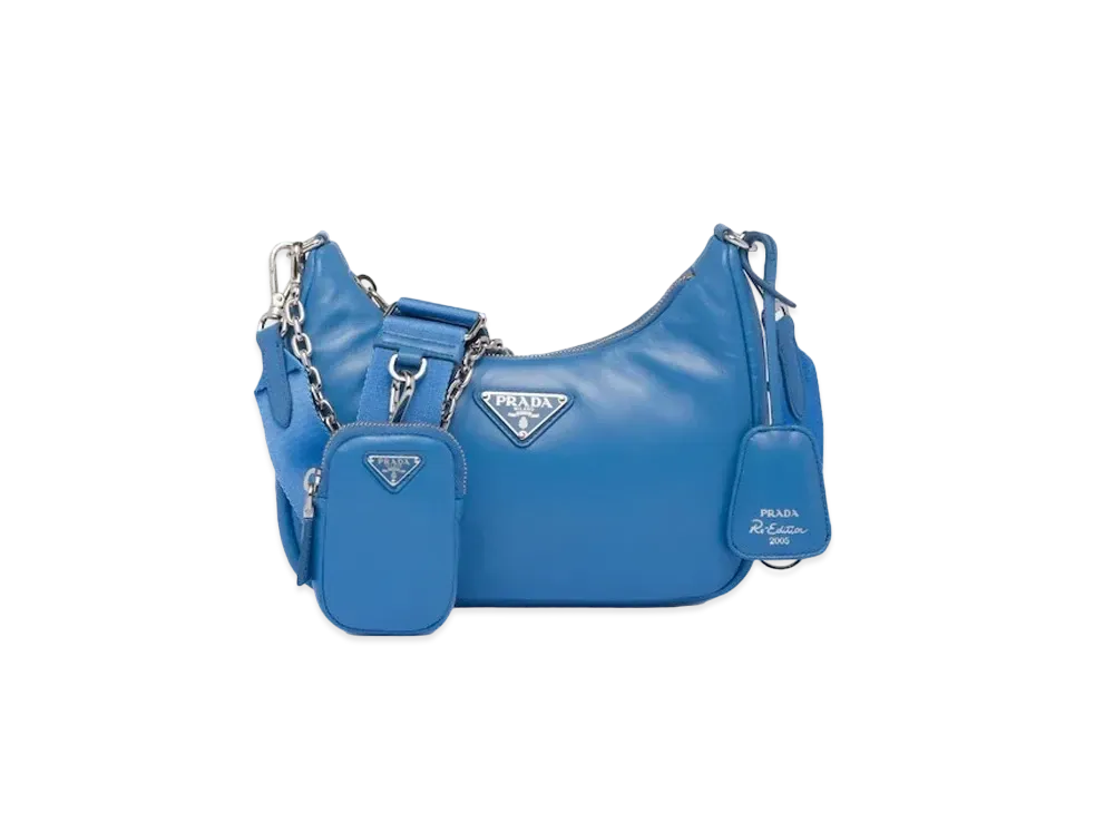 PRADA Padded Nappa Leather Prada Re Edition 2005 Shoulder Bag "Light Blue"