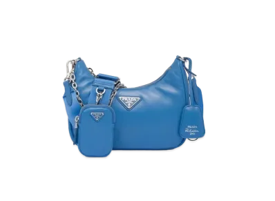PRADA Padded Nappa Leather Prada Re Edition 2005 Shoulder Bag "Light Blue"