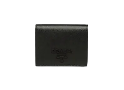 PRADA Small Saffiano Leather Wallet "Black"