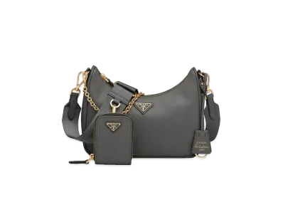 PRADA Re Edition 2005 Saffiano Leather Bag "Slate Gray"