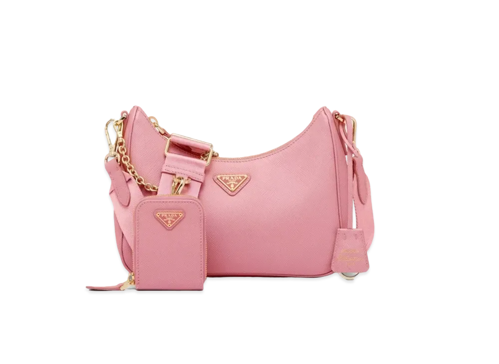 PRADA Re Edition 2005 Saffiano Leather Bag "Petal Pink"