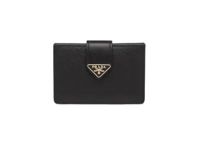 PRADA Saffiano Leather Card Holder "Black"
