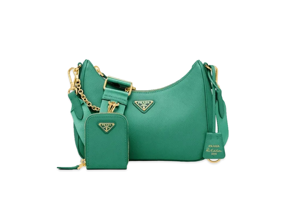 PRADA Re Edition 2005 Saffiano Leather Bag Mango