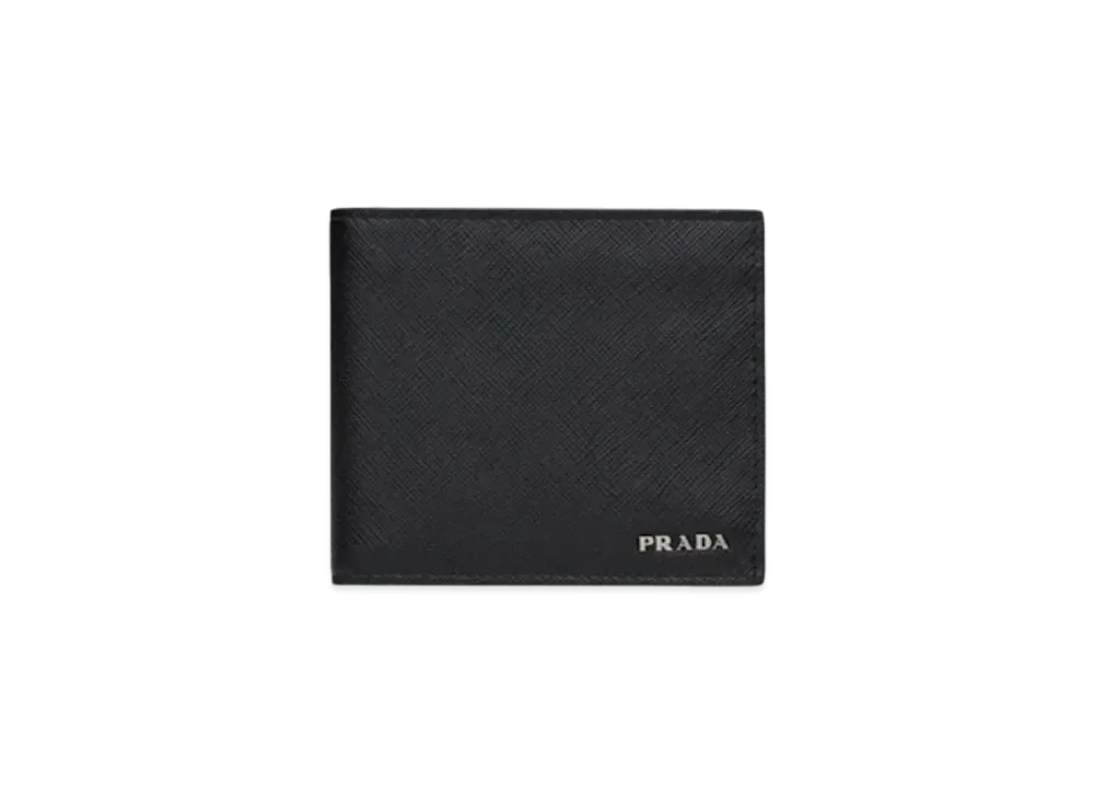 PRADA Saffiano Leather Wallet "Black"