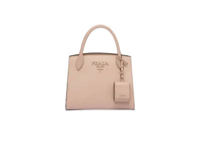 PRADA Monochrome Small Saffiano Bag "Powder"