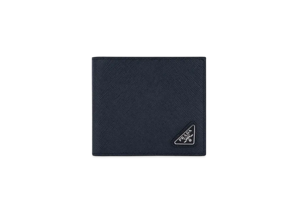 PRADA Saffiano Leather Wallet "Baltic Blue"