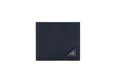 PRADA Saffiano Leather Wallet "Baltic Blue"
