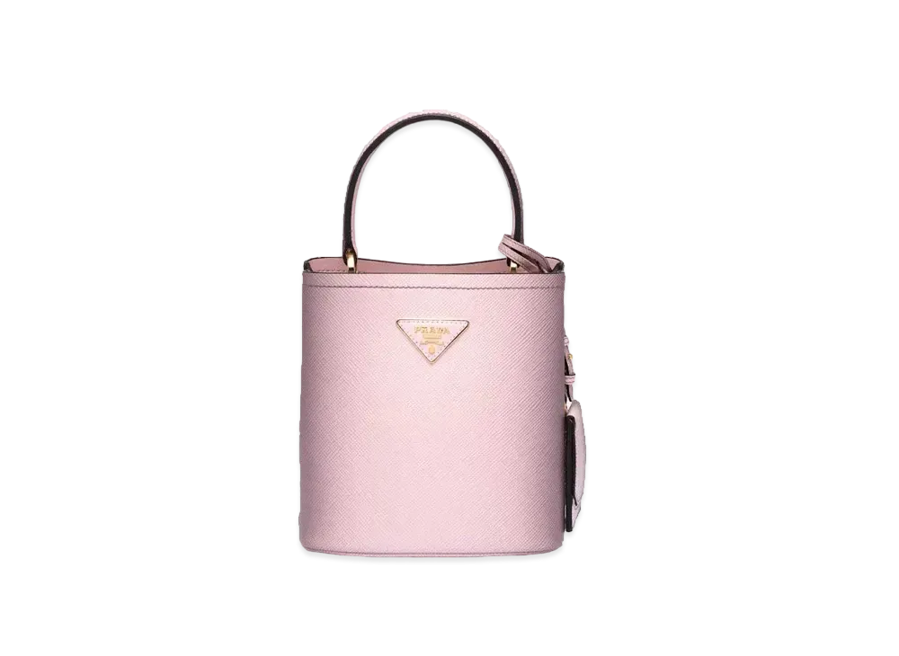 PRADA Small Prada Panier Saffiano Leather Bag "Gradient Alabaster Pink"