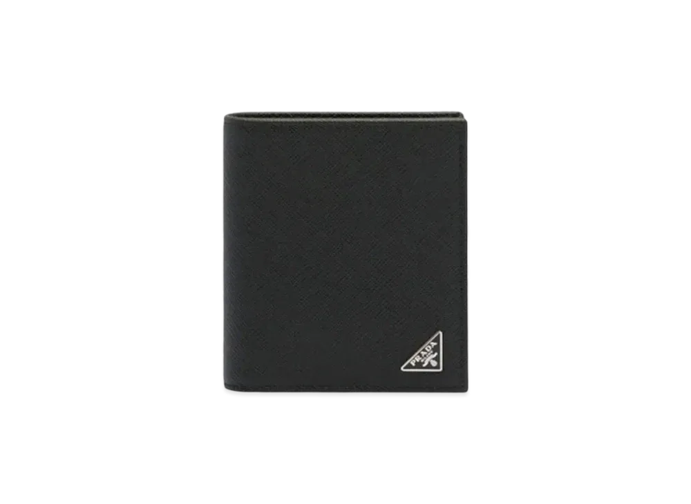 PRADA Saffiano Leather Wallet "Black"