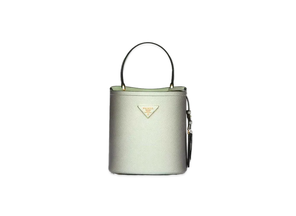 PRADA Small Prada Panier Saffiano Leather Bag "Gradient Aqua"