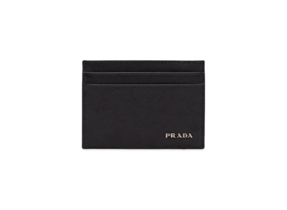 PRADA Saffiano Leather Card Holder "Black"