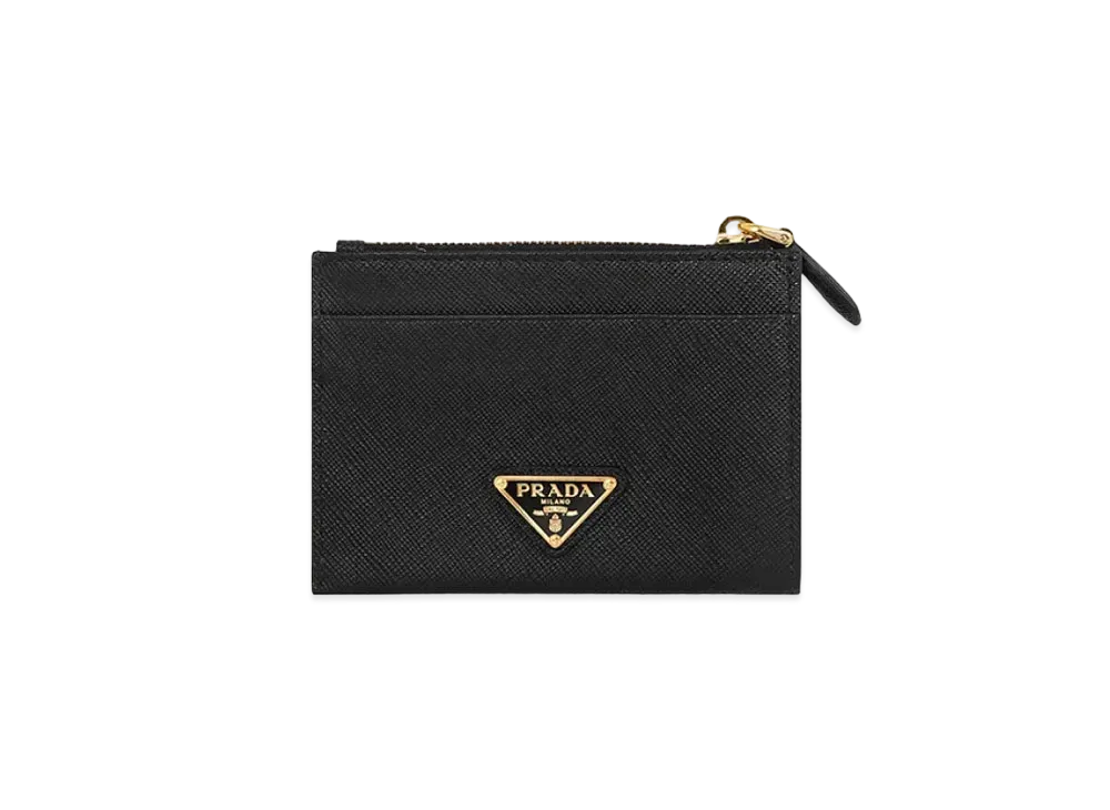 PRADA Saffiano Leather Card Holder "Black"