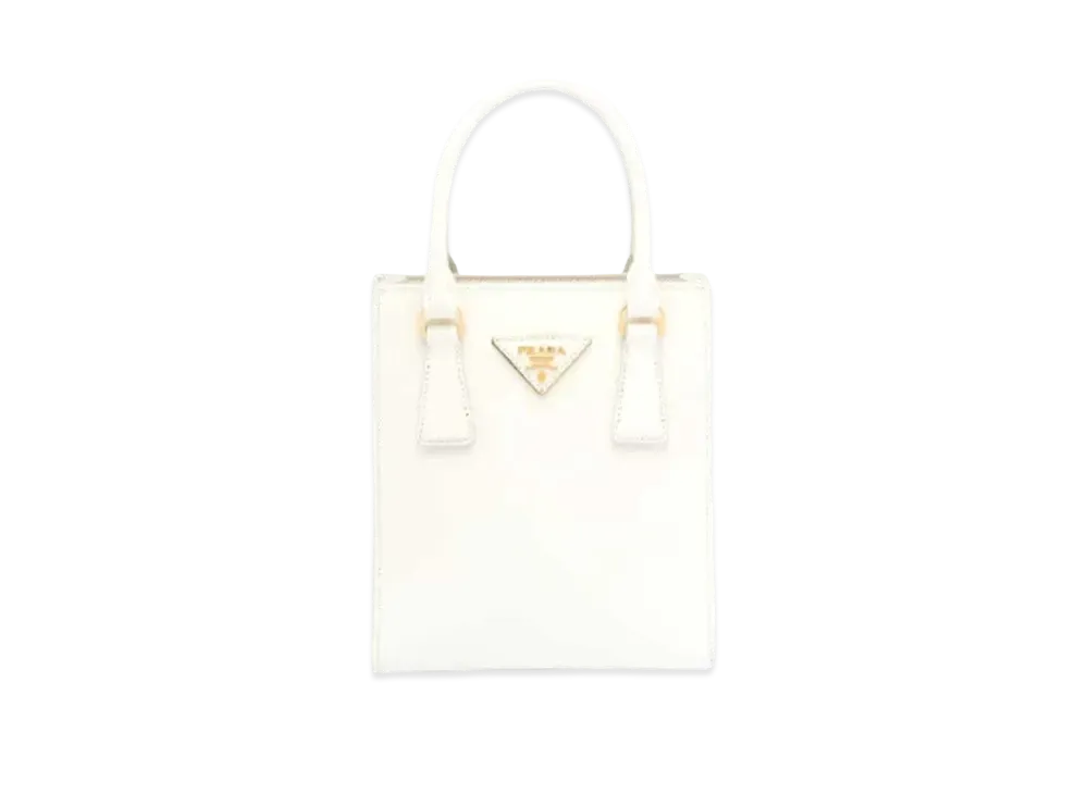 PRADA ハンドバッグ ホワイト サフィアーノレザー Prada ドゥーブレ サフィアーノレザー ミニバッグ | ホワイト