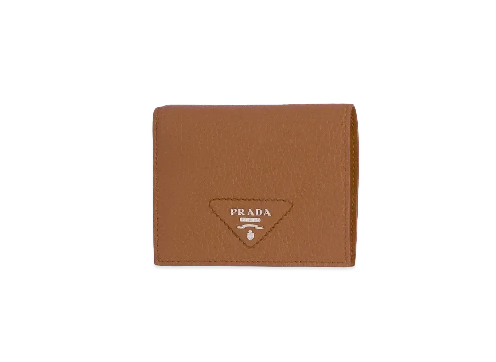 PRADA Vitello Dino Leather Wallet "Caramel"