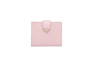 PRADA Small Saffiano And Smooth Leather Wallet "Pink"