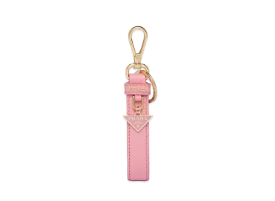 PRADA Saffiano Leather Key Ring "Pink"