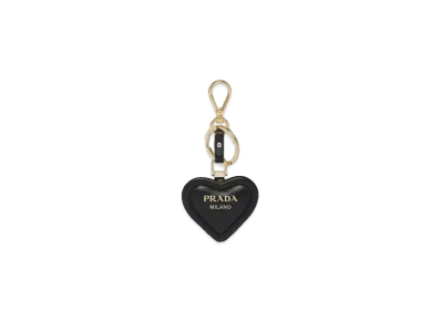 PRADA Nappa Leather Key Ring "Black"