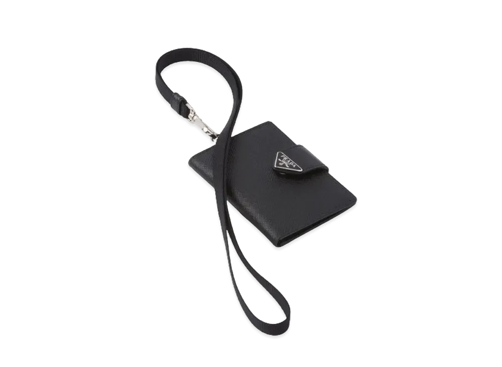 PRADA Saffiano Leather Card Holder "Black"