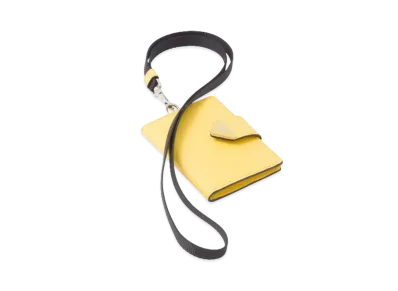 PRADA Saffiano Leather Card Holder "Sunny Yellow"