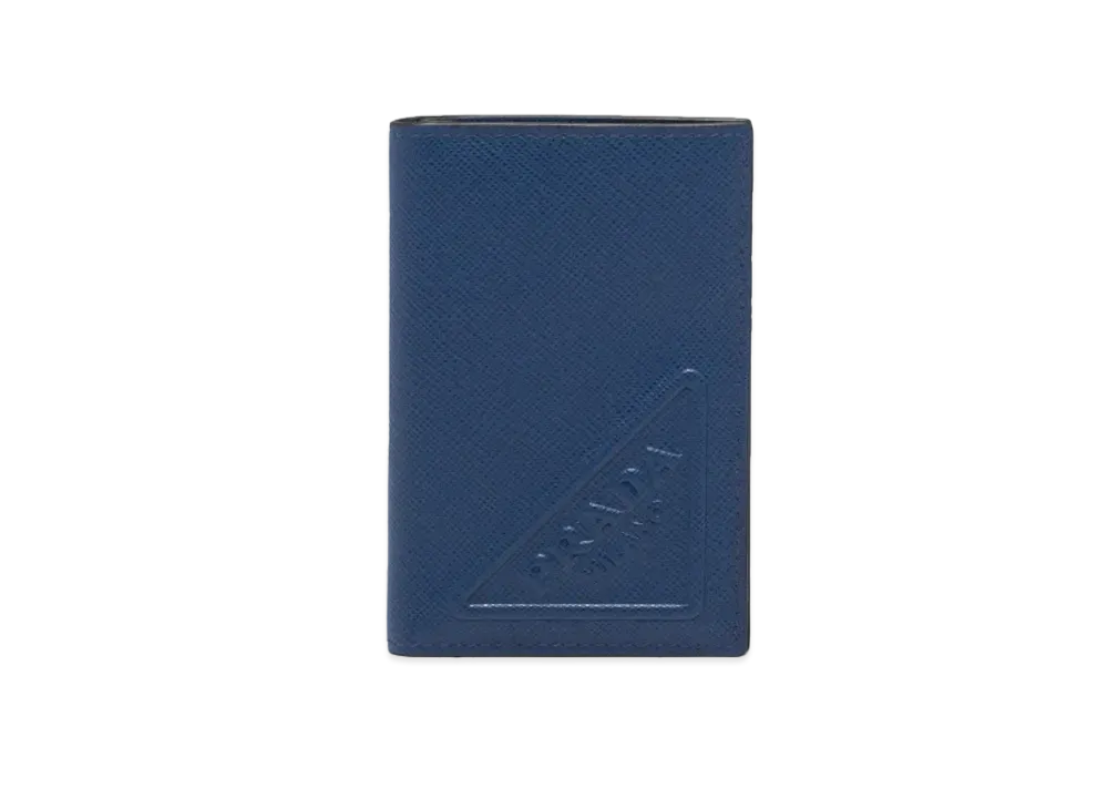 PRADA Saffiano Leather Card Holder "Bluette"
