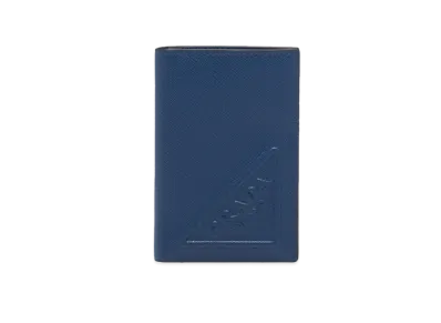 PRADA Saffiano Leather Card Holder "Bluette"