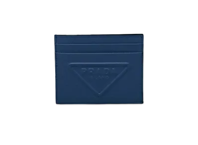 PRADA Saffiano Leather Card Holder "Bluette"