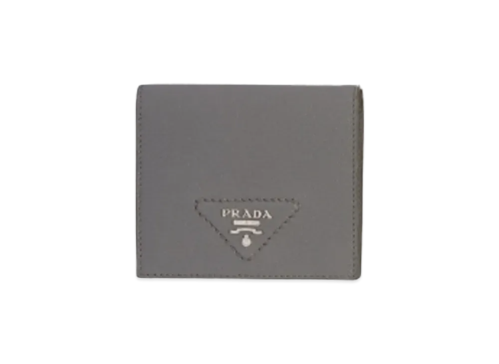 PRADA Leather Wallet "Marble Gray"
