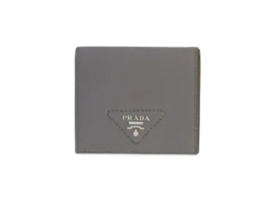 PRADA Leather Wallet "Marble Gray"