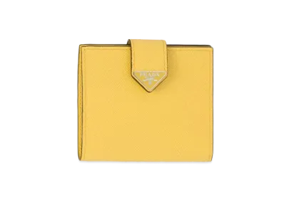PRADA Saffiano Leather Wallet "Sunny Yellow"