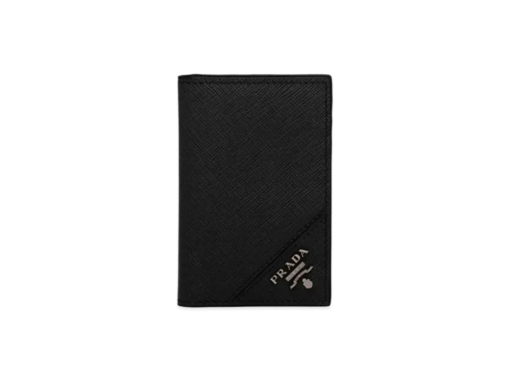 PRADA Saffiano Leather Card Holder "Black"