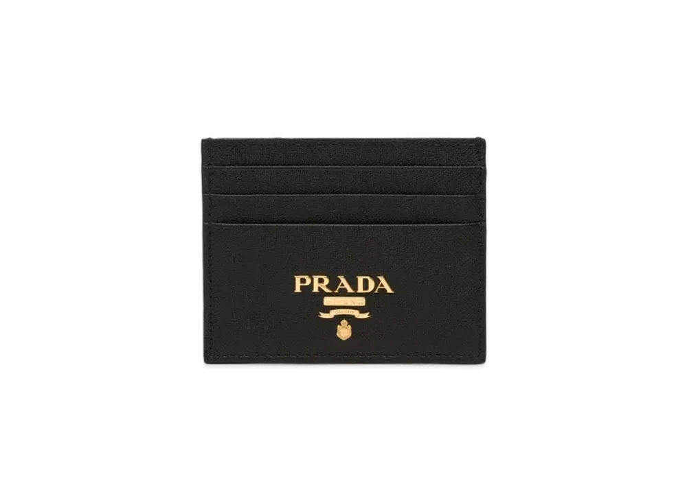 PRADA Saffiano Leather Card Holder "Black"