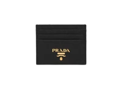 PRADA Saffiano Leather Card Holder "Black"
