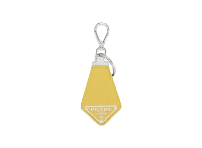 PRADA Saffiano Leather Key Ring "Sunny Yellow"