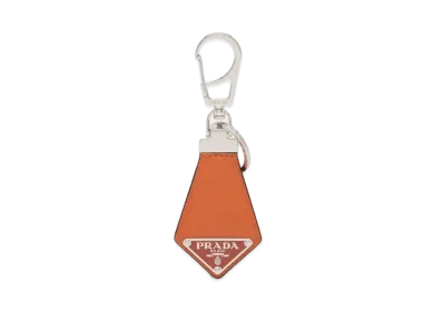 PRADA Saffiano Leather Key Ring "Orange"