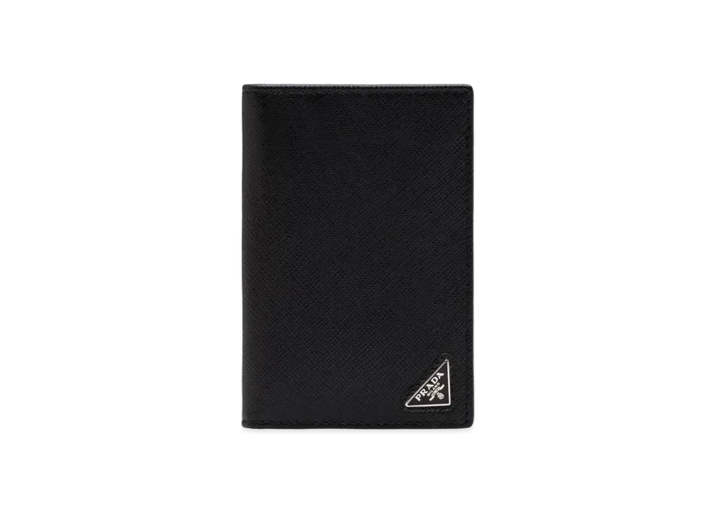 PRADA Saffiano Leather Card Holder "Black"