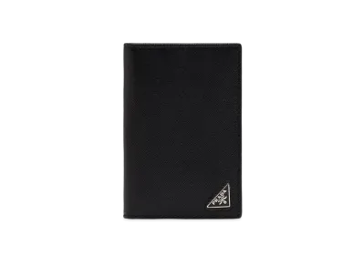 PRADA Saffiano Leather Card Holder "Black"