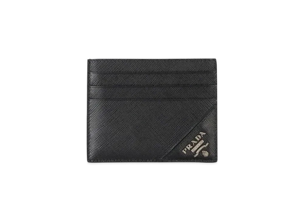 PRADA Saffiano Leather Card Holder "Black"