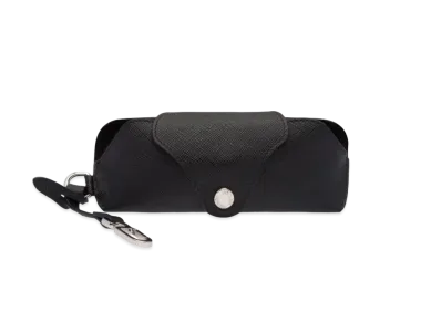 PRADA Saffiano Leather Glasses Case "Black"