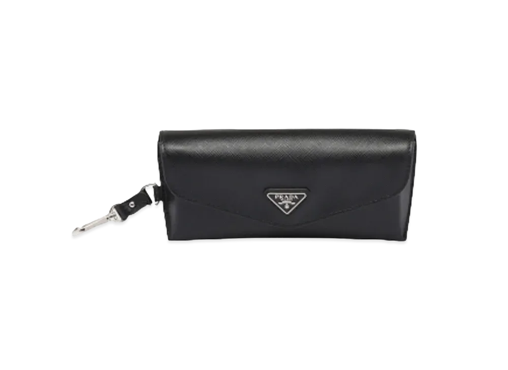PRADA Saffiano Leather Eyeglasses Case "Black"