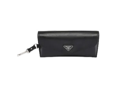 PRADA Saffiano Leather Eyeglasses Case "Black"