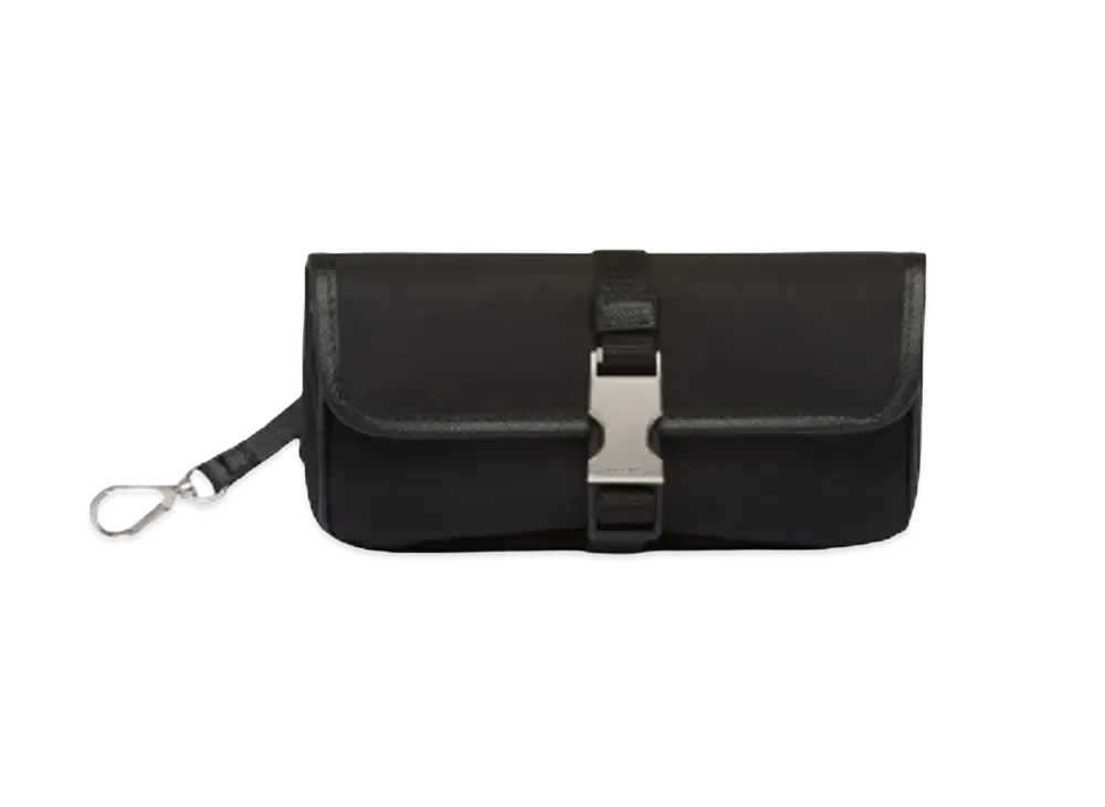 PRADA Re Nylon Saffiano Leather Eyewear Case "Black"