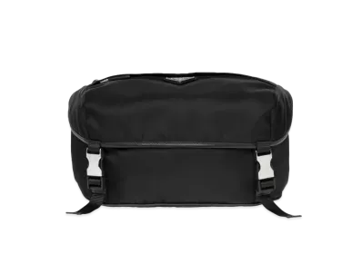 PRADA Re-Nylon and Saffiano Leather Shoulder Bag "Black"