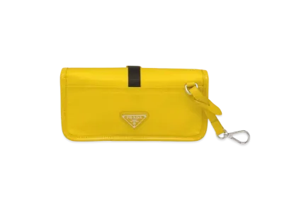 PRADA Re Nylon Saffiano Leather Eyewear Case "Yellow"