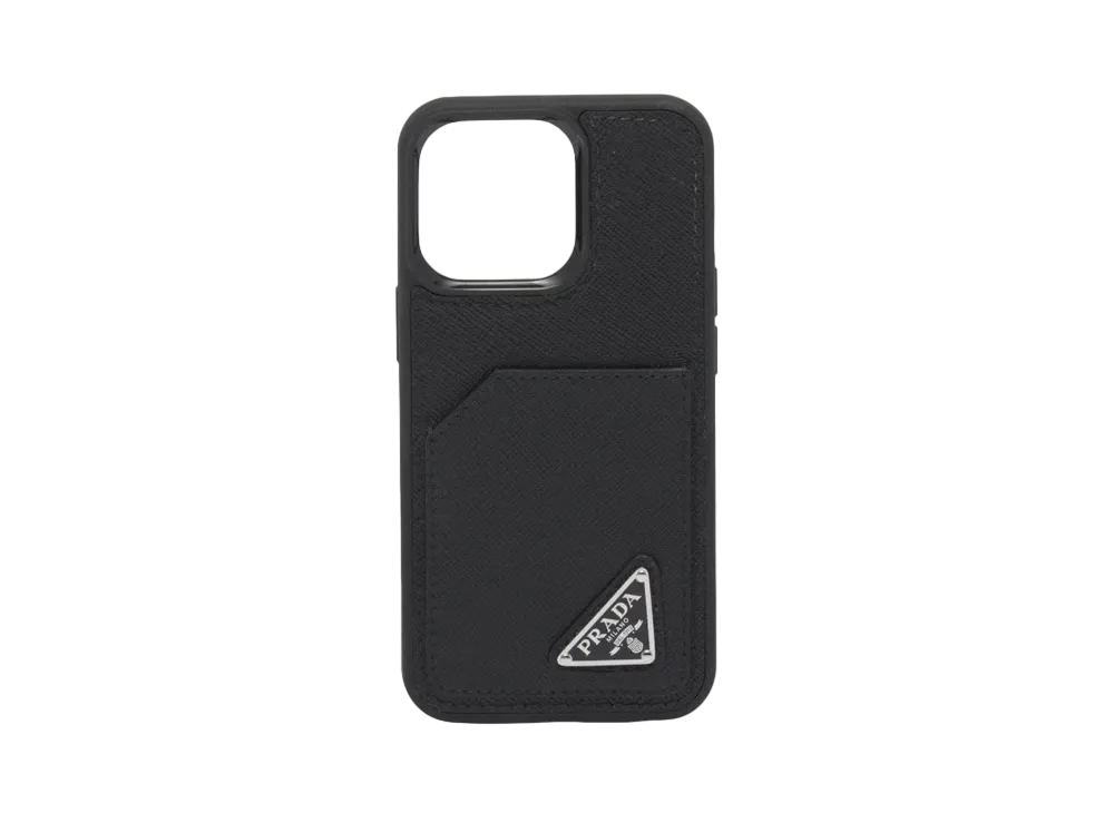 PRADA Saffiano Leather iPhone 13 Pro Cover "Black"
